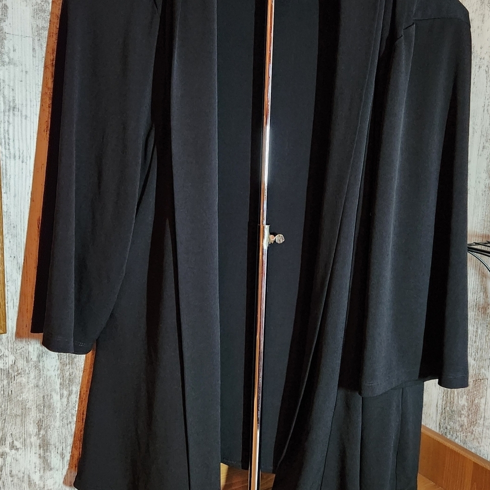 Easy Dressing Black Blazer Type Cover Up Jacket